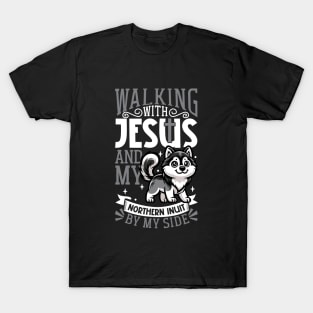 Jesus and dog - Northern Inuit Dog T-Shirt